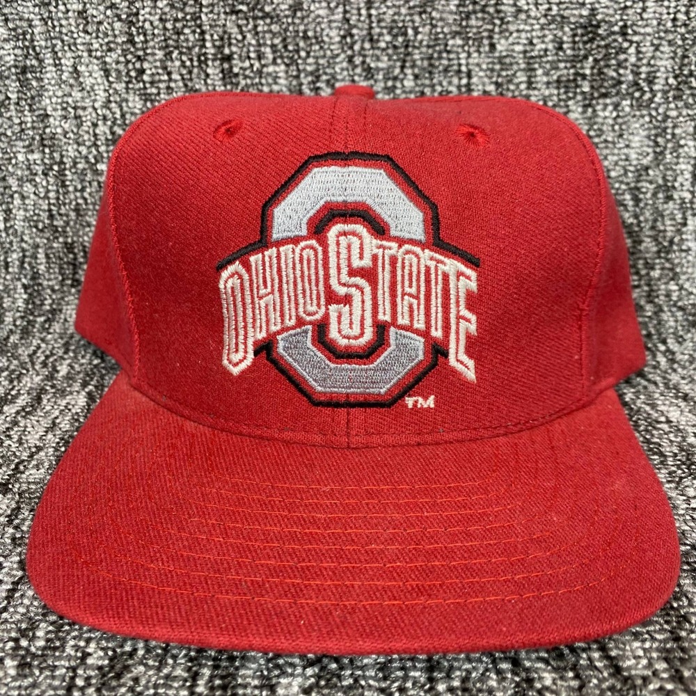 Vintage Ohio State Buckeyes Snapback Hat Red‎ Fresh Caps NCAA Baseball Cap